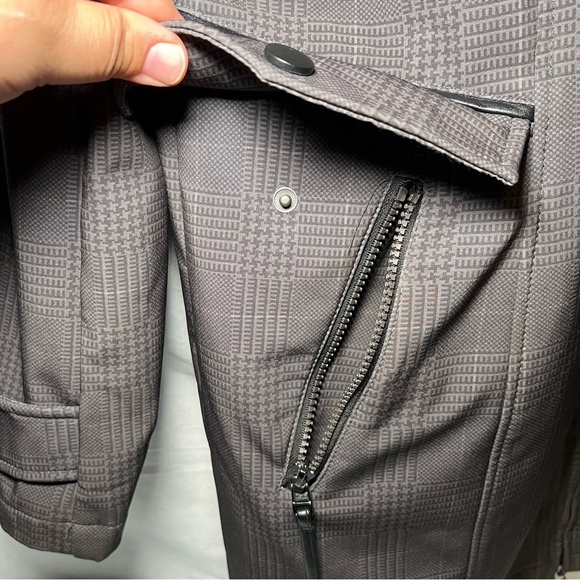 Ricki’s Soft Shell Anorak grey plaid rain fall transitional jacket women’s Large - Picture 6 of 14